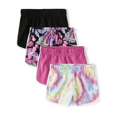 The Children's Place Girls Pull On Dolphin Shorts, 4-Pack, Sizes XS-XXL
