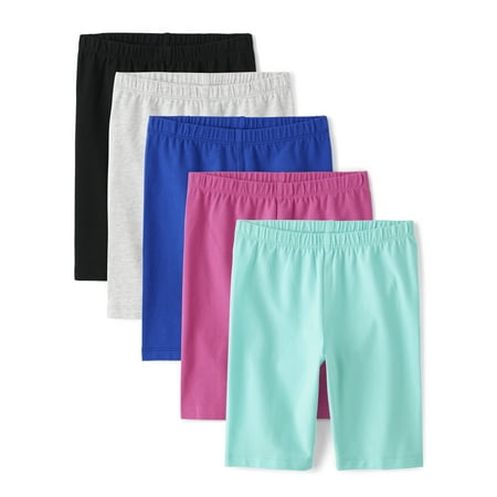 The Children's Place Girls Pull-On Everyday Bike Short, 5-Pack, Sizes XS-XXL