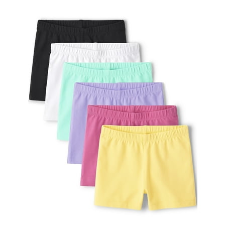 The Children's Place Girls Pull-On Everyday Cartwheel Short, 6-Pack, Sizes XS-XXL