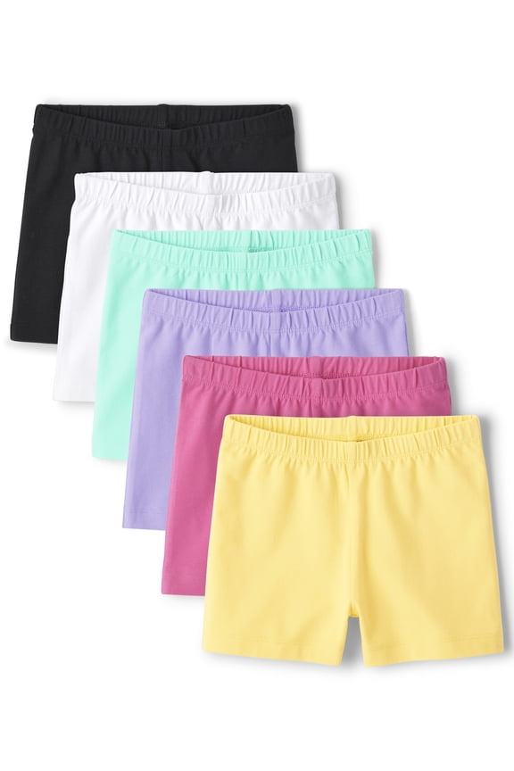Girls Pull-On Everyday Cartwheel Short, 6-Pack, Sizes XS-XXL