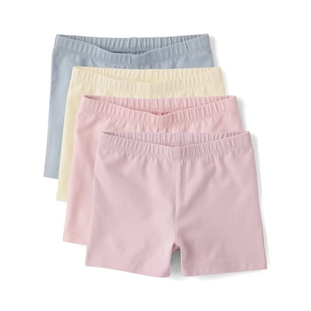 The Children's Place Girls Pull On Everyday Cartwheel Shorts, 4-Pack, Sizes XS-XXL
