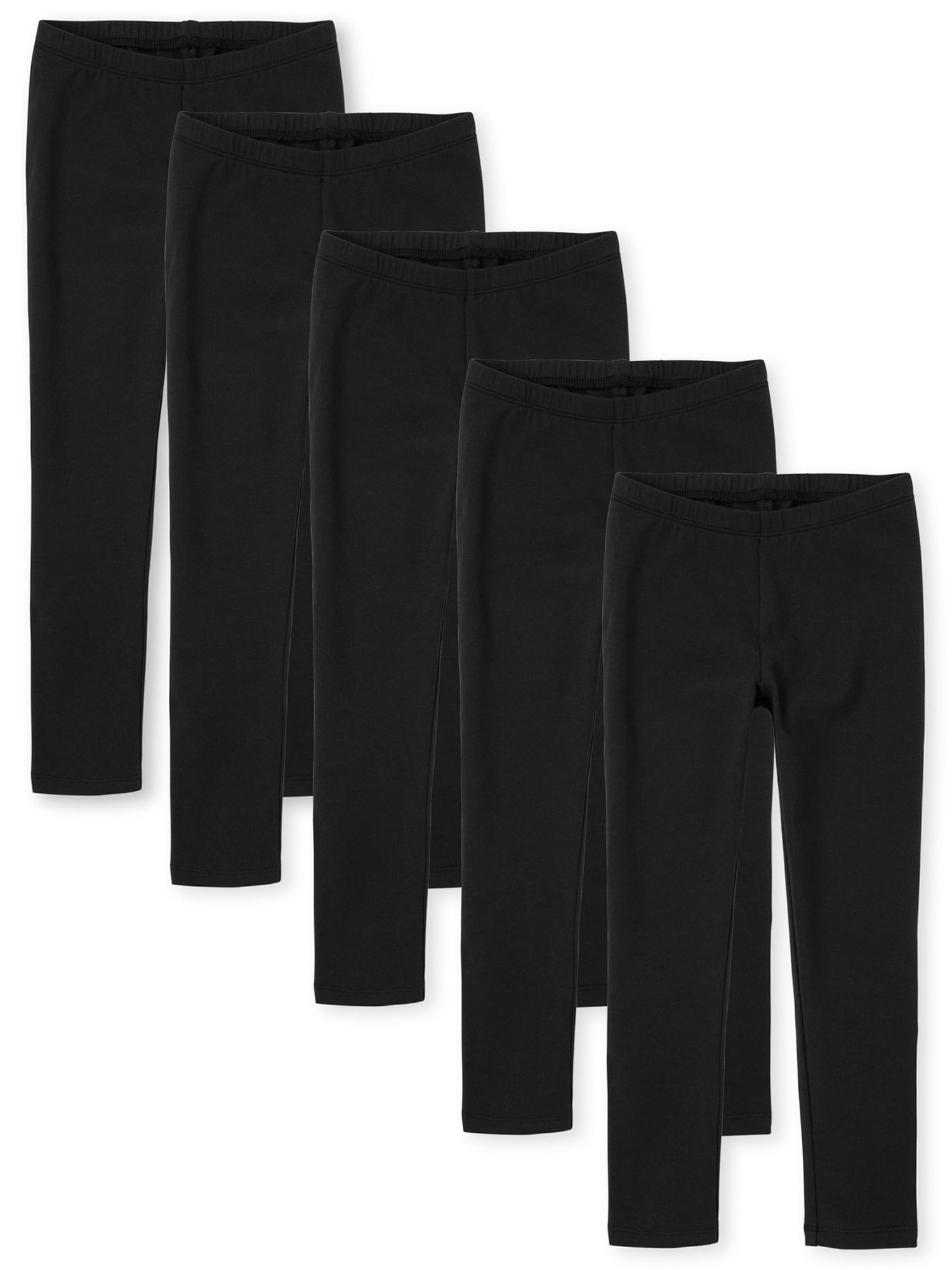 The Childrens Place Girls Pull On Everyday Leggings, 5-Pack, Sizes XS-L