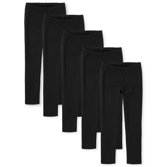 The Children's Place Girls Pull On Everyday Leggings, 5-Pack, Sizes XS-XXXL