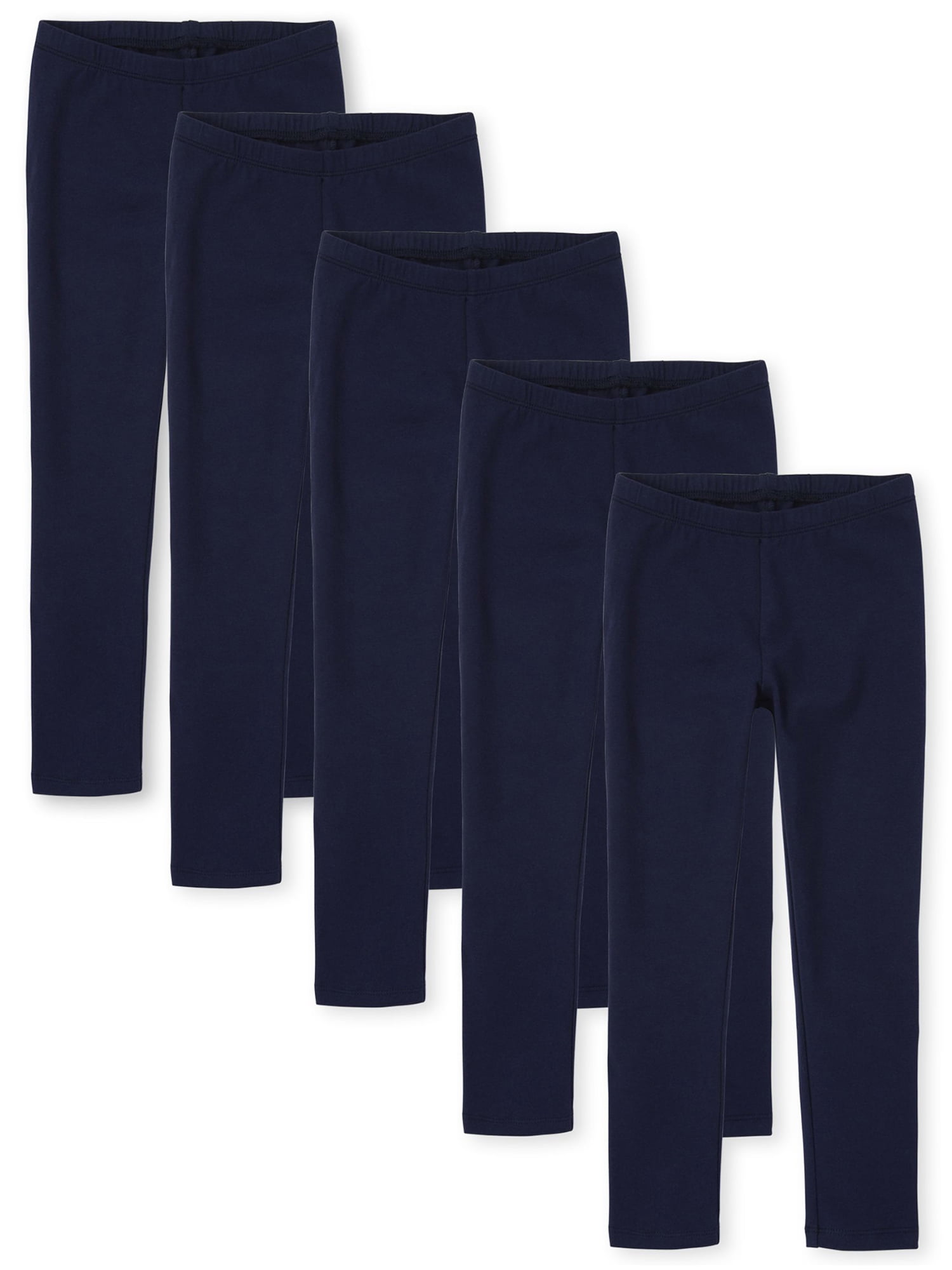 The Children's Place Girls Pull On Everyday Leggings, 5-Pack, Sizes XS-XXXL