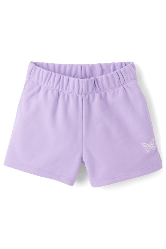 Girls Pull-On Graphic French Terry Shorts, Sizes XS-XXL