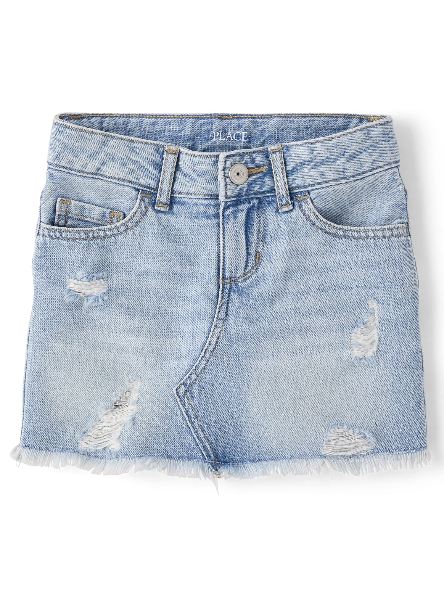 The Children's Place Girls Pull On Ripped Denim Skort, Sizes 4-16