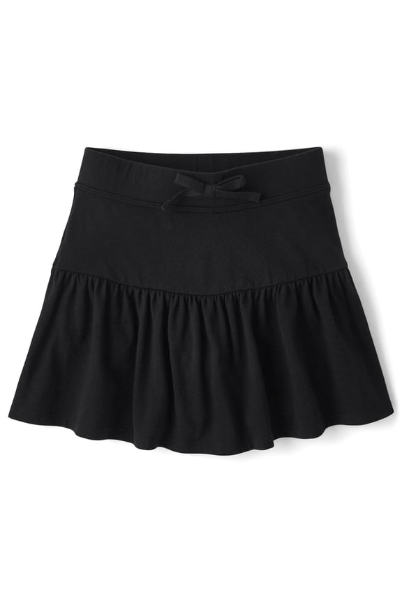 Girls Pull On Tiered Flutter Skort, Sizes XS-XXL