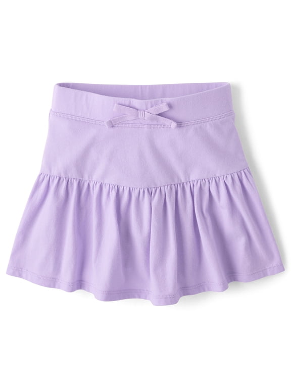 Girls Pull On Tiered Flutter Skort, Sizes XS-XXL