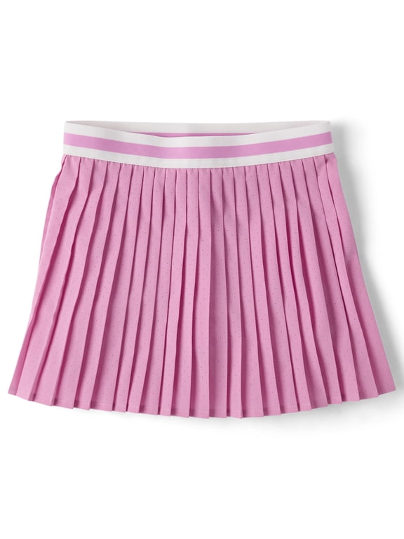 Girls Quick Dry High Rise Active Pleated Skort, Sizes XS-XXL