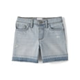 thumbnail image 1 of The Children's Place Girls Relaxed Fit Destructed Denim Midi Shorts, Sizes 4-16, 1 of 3