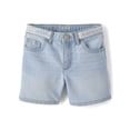 thumbnail image 1 of The Children's Place Girls Relaxed Fit Embroidered Denim Midi Shorts, Sizes 4-16, 1 of 4