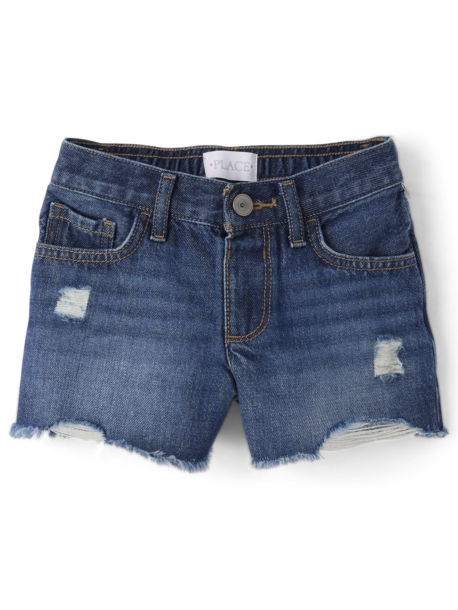 The Children's Place Girls Ripped Shortie Jean Shorts, Sizes 4-16