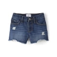 thumbnail image 1 of The Children's Place Girls Ripped Shortie Jean Shorts, Sizes 4-16, 1 of 3