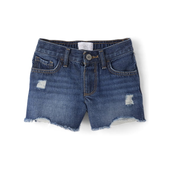 The Children's Place Girls Ripped Shortie Jean Shorts, Sizes 4-16