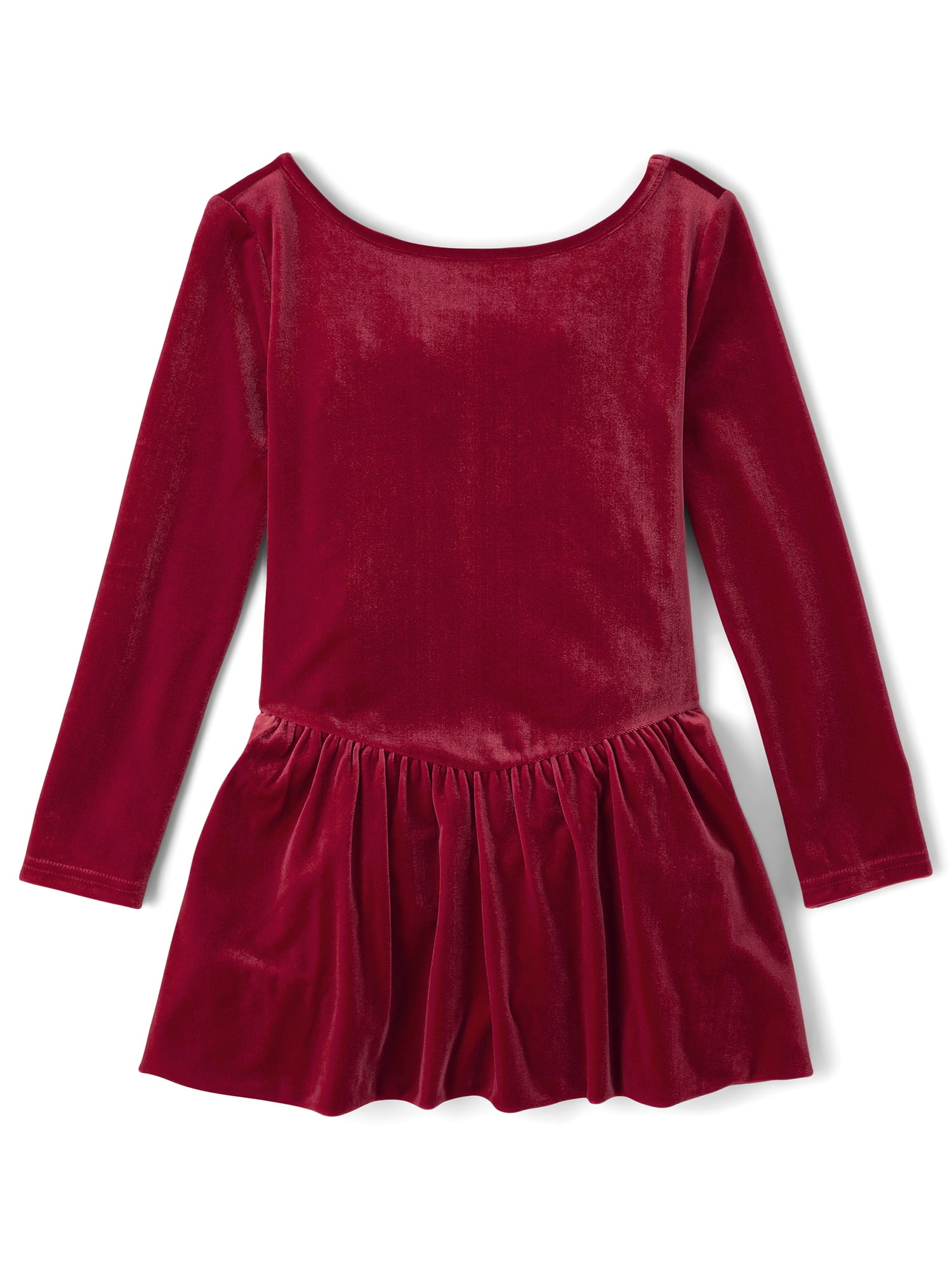 The Children's Place Girls Scoop Neck Long Sleeve Velour Bubble Dress, Sizes XS-XXL