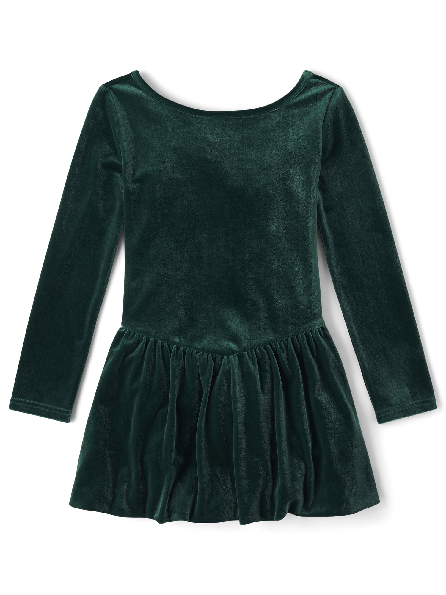 The Children's Place Girls Scoop Neck Long Sleeve Velour Bubble Dress, Sizes XS-XXL