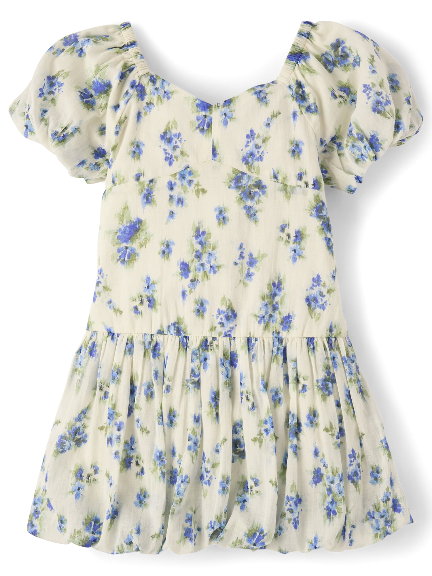 The Children's Place Girls Short Cap Sleeve Floral Bubble Dress, Sizes XS-XXL