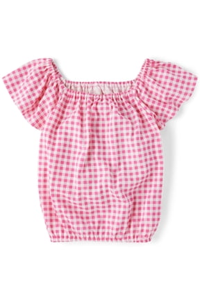 Girls Short Flutter Sleeve Top, Sizes XS-XXL