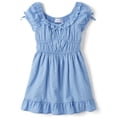 thumbnail image 1 of The Children's Place Girls Short Puff Sleeve Clip Dot Ruffle Dress, Sizes XS-XXL, 1 of 3