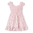 thumbnail image 1 of The Children's Place Girls Short Puff Sleeve Print Smocked Ruffle Dress, Sizes XS-XXL, 1 of 4