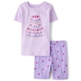 thumbnail image 1 of The Children's Place Girls Short Sleeve Cake Breakfast Snug Fit Cotton PJs, Sizes 4-16, 1 of 3