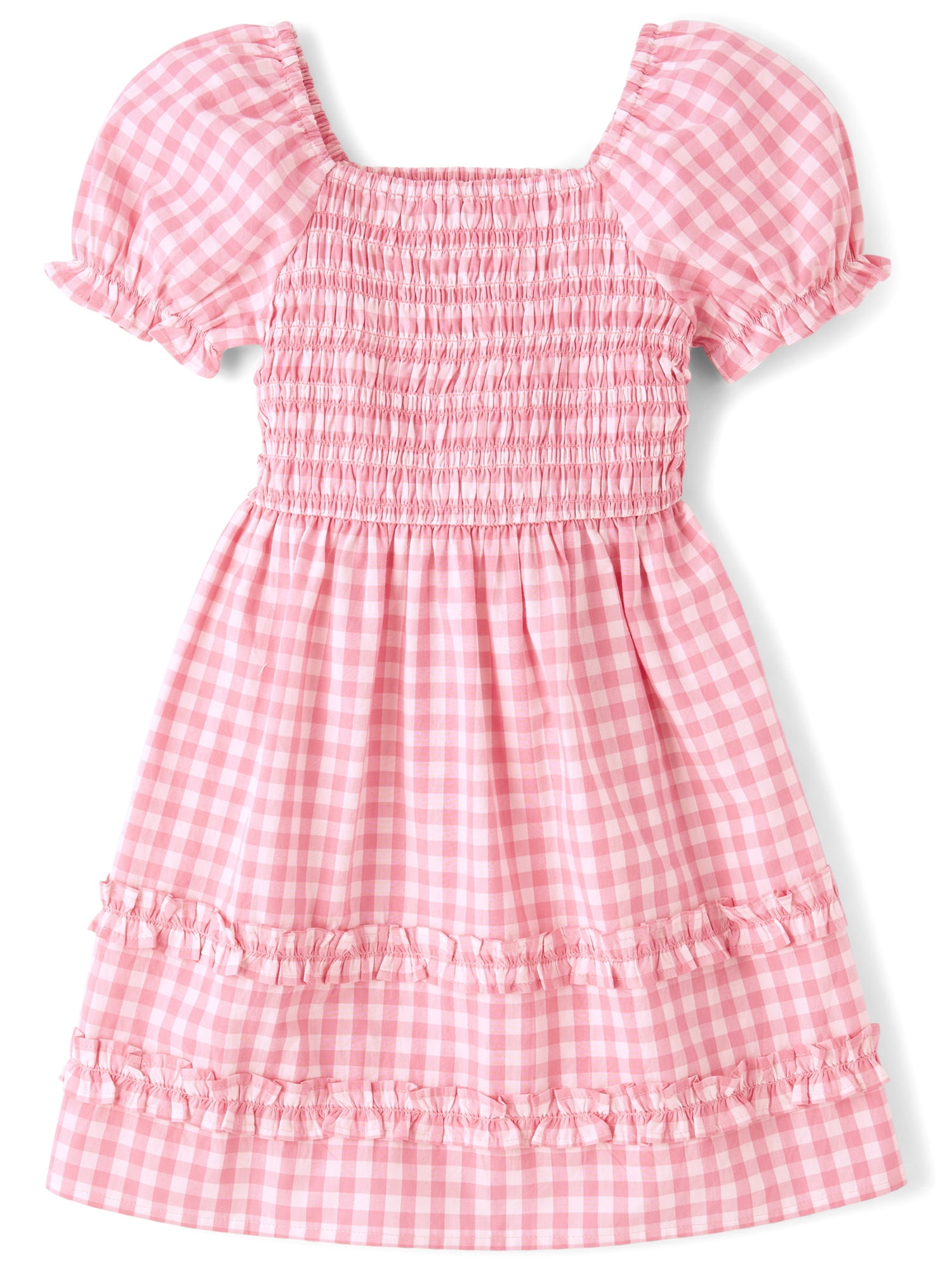 The Children's Place Girls Short Sleeve Casual Smocked Dress, Sizes XS-XXL