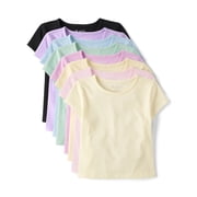 The Childrens Place Girls Short Sleeve Crewneck Everyday Tee, 8-Pack, Sizes XS-XXL