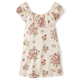 Children's Place Girls Floral Ruffle Dress 3/4 Sleeve Sizes XS