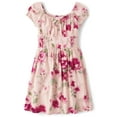 thumbnail image 1 of The Children's Place Girls Short Sleeve Floral Print Smocked Dress, Sizes XS-XXL, 1 of 6