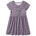 thumbnail image 1 of The Children's Place Girls Short Sleeve Heart Bow Dress, Sizes XS-XXL, 1 of 4