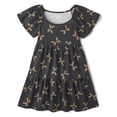 thumbnail image 1 of The Children's Place Girls Short Sleeve Leopard Bow Tiered Flutter Dress, Sizes XS-XXL, 1 of 4