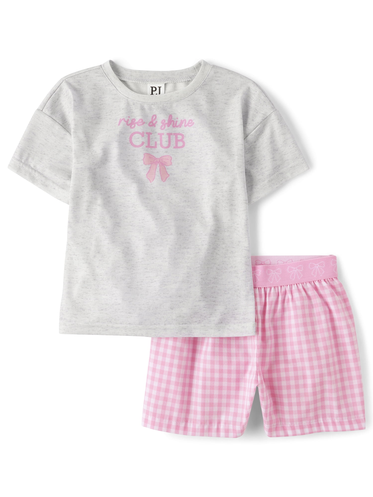 The Children's Place Girls Short Sleeve Rise and Shine Club Pajamas, Sizes XS-XXL