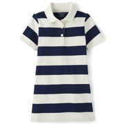 The Children's Place Girls Short Sleeve Striped Rugby Polo Dress, Sizes XS-XXL