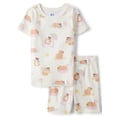 thumbnail image 1 of The Children's Place Girls Short Sleeve Summer Capybara Snug Fit Cotton PJs, Sizes 4-16, 1 of 3