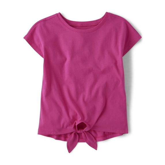 The Children's Place Girls Short Sleeve Tie-Front Top, Sizes XS-XXL