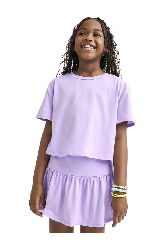 Girls Short Sleeve Tulip Top, Sizes XS-XXL