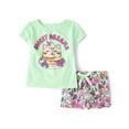 thumbnail image 1 of The Children's Place Girls Short Sleeve and Shorts PJ Set, 2-Piece, Sizes XS-XXL, 1 of 3