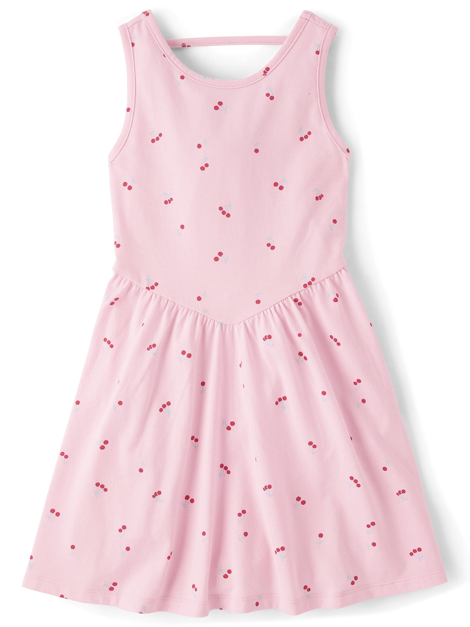 The Children's Place Girls Sleeveless Cherry Bar Back V-Waist Dress, Sizes XS-XXL