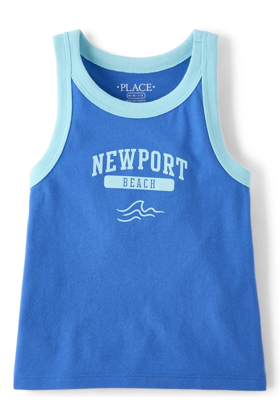 Girls Sleeveless Colorblock Graphic Print Tank Top, Sizes XS-XXL
