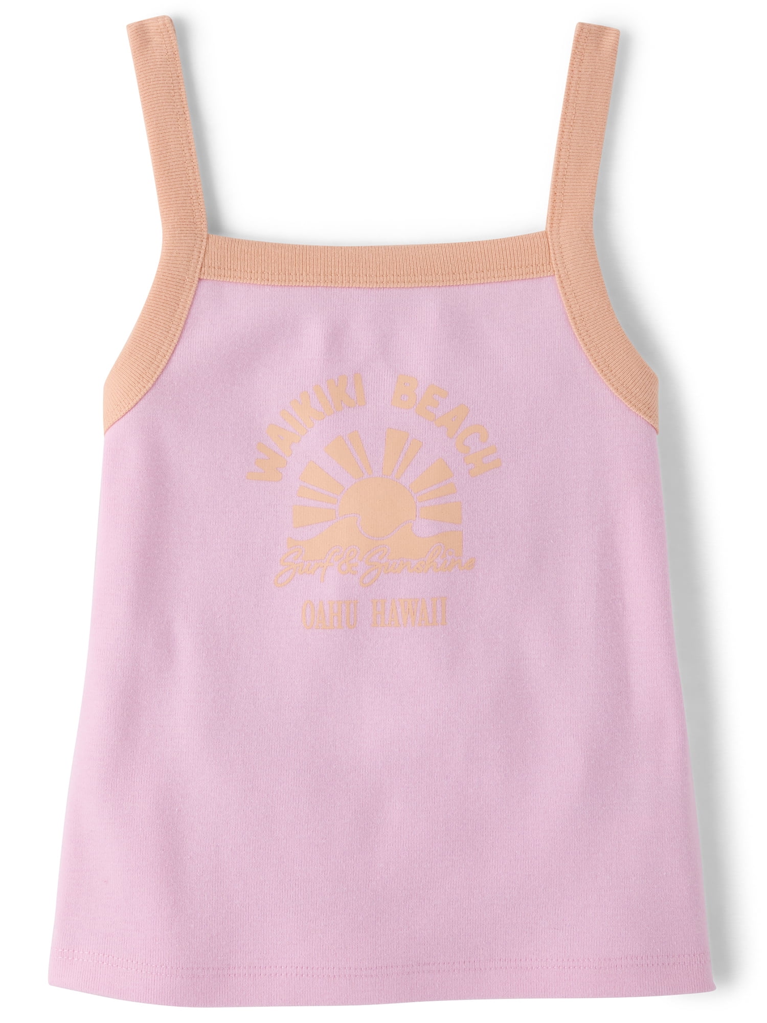 The Children's Place Girls Sleeveless Colorblock Ribbed Graphic Tank ...