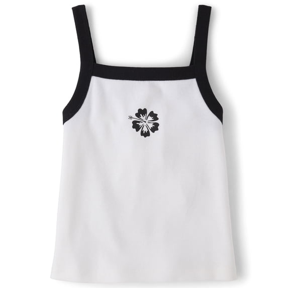The Children's Place Girls Sleeveless Colorblock Ribbed Graphic Tank Top, Sizes XS-XXL