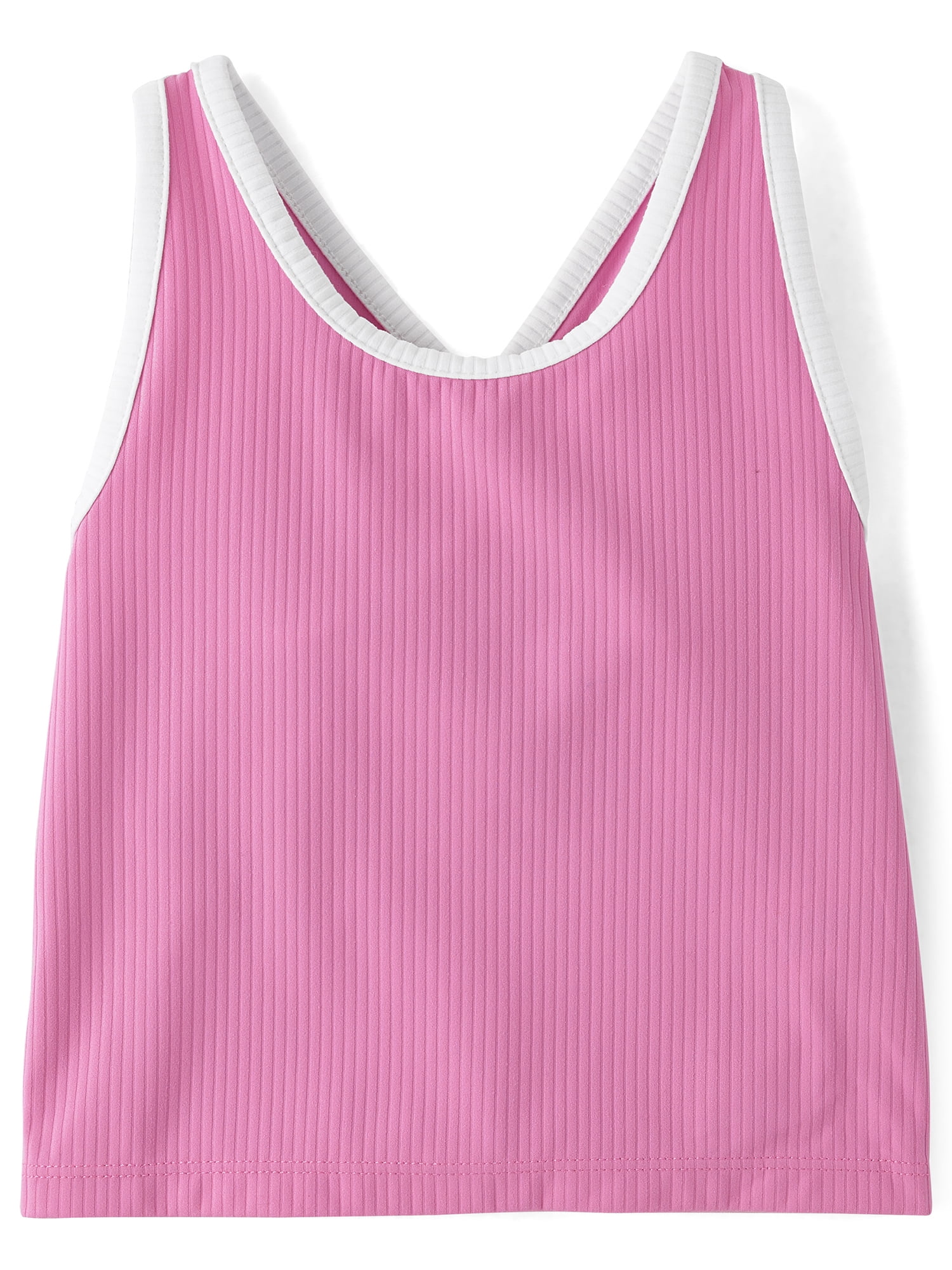 The Children's Place Girls Sleeveless Contrast Ribbed Cross Back Tank Top, Sizes XS-XXL