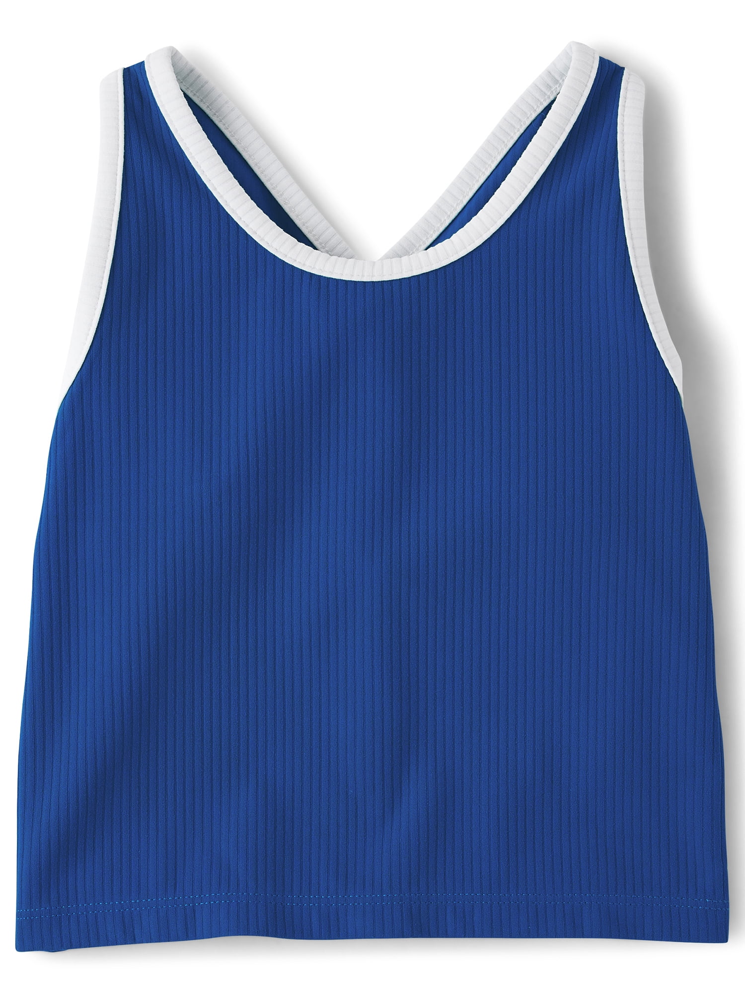 The Children's Place Girls Sleeveless Contrast Ribbed Cross Back Tank Top, Sizes XS-XXL