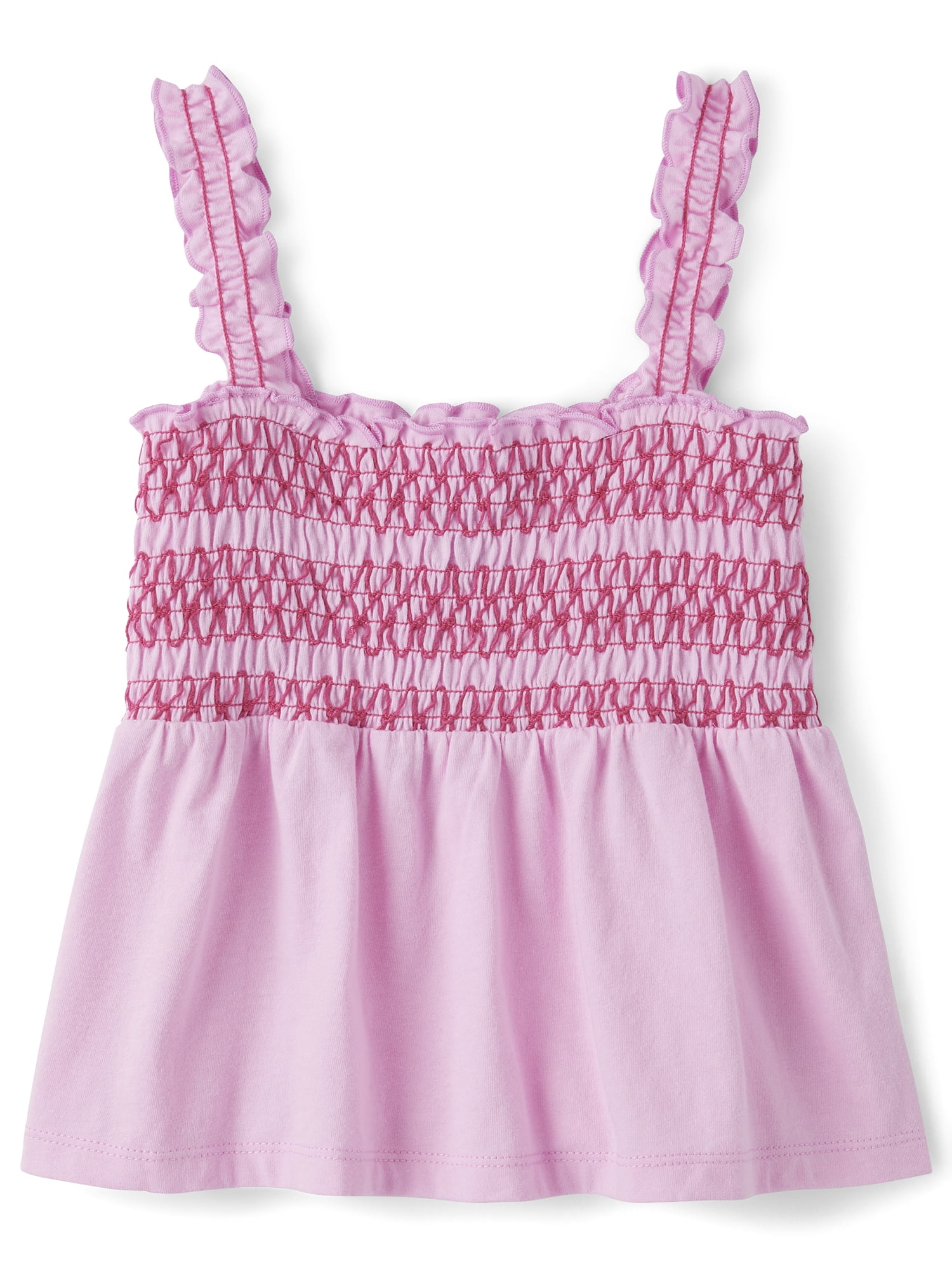 The Children's Place Girls Sleeveless Contrast Smocked Peplum Tank Top, Sizes XS-XXL