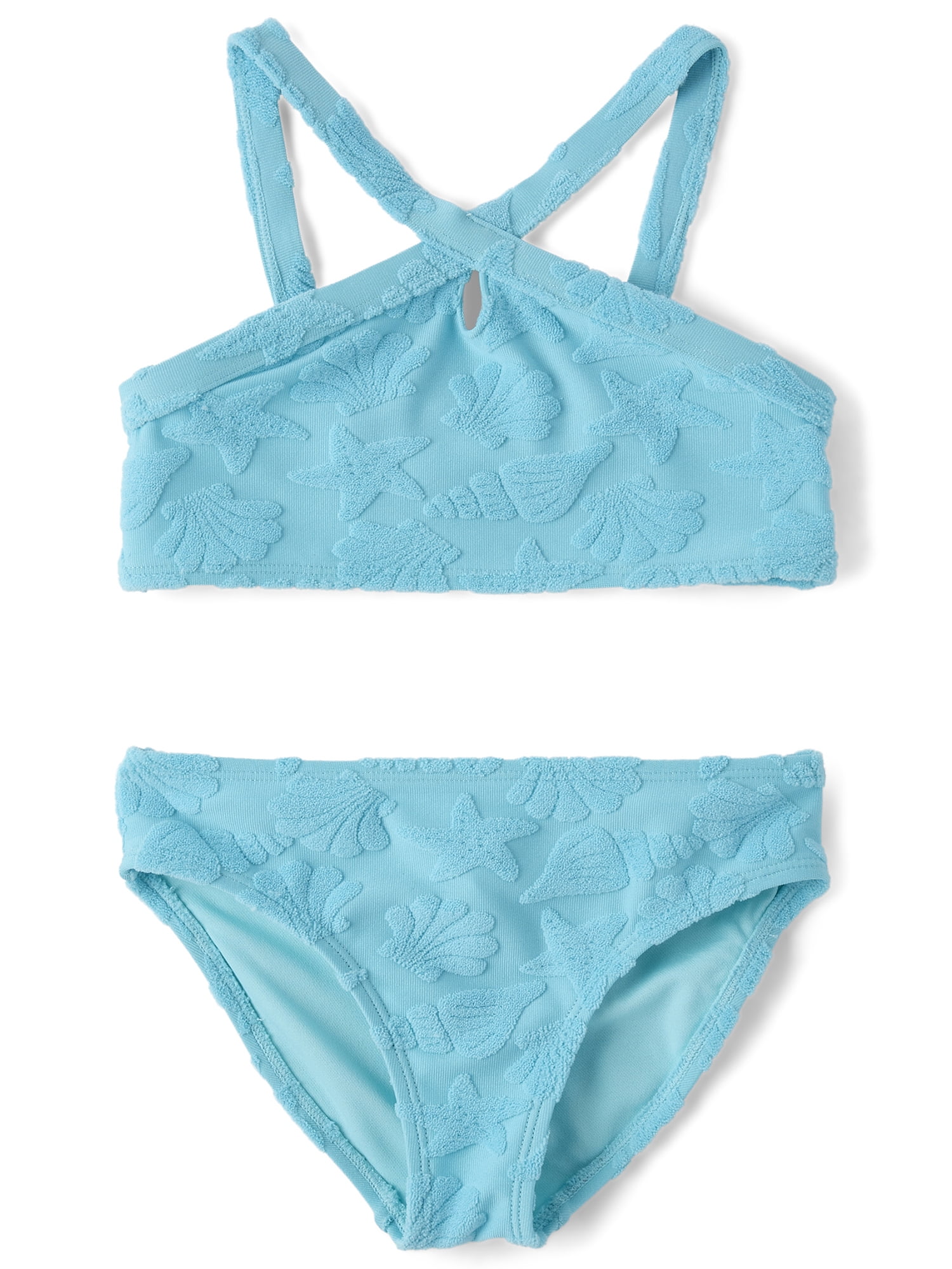 The Children's Place Girls Sleeveless Cross Front Bikini Swimsuit, 2-Piece, Sizes XS-XXL