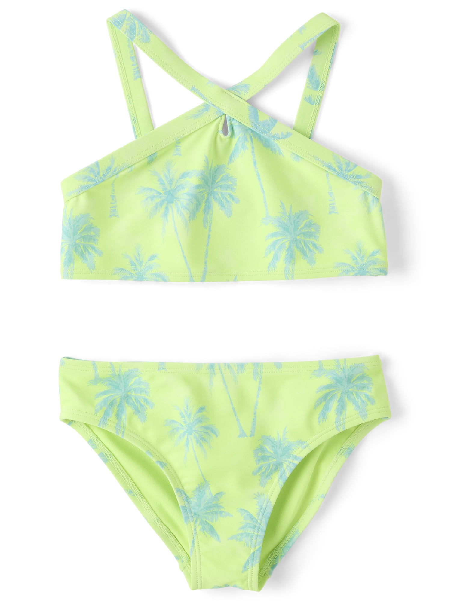 The Children's Place Girls Sleeveless Cross Front Bikini Swimsuit, 2-Piece, Sizes XS-XXL