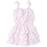 The Children's Place Girls Sleeveless Floral Smocked Flounce Dress, Sizes XS-XXL