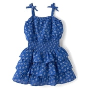 The Childrens Place Girls Sleeveless Floral Smocked Flounce Dress, Sizes XS-XXL