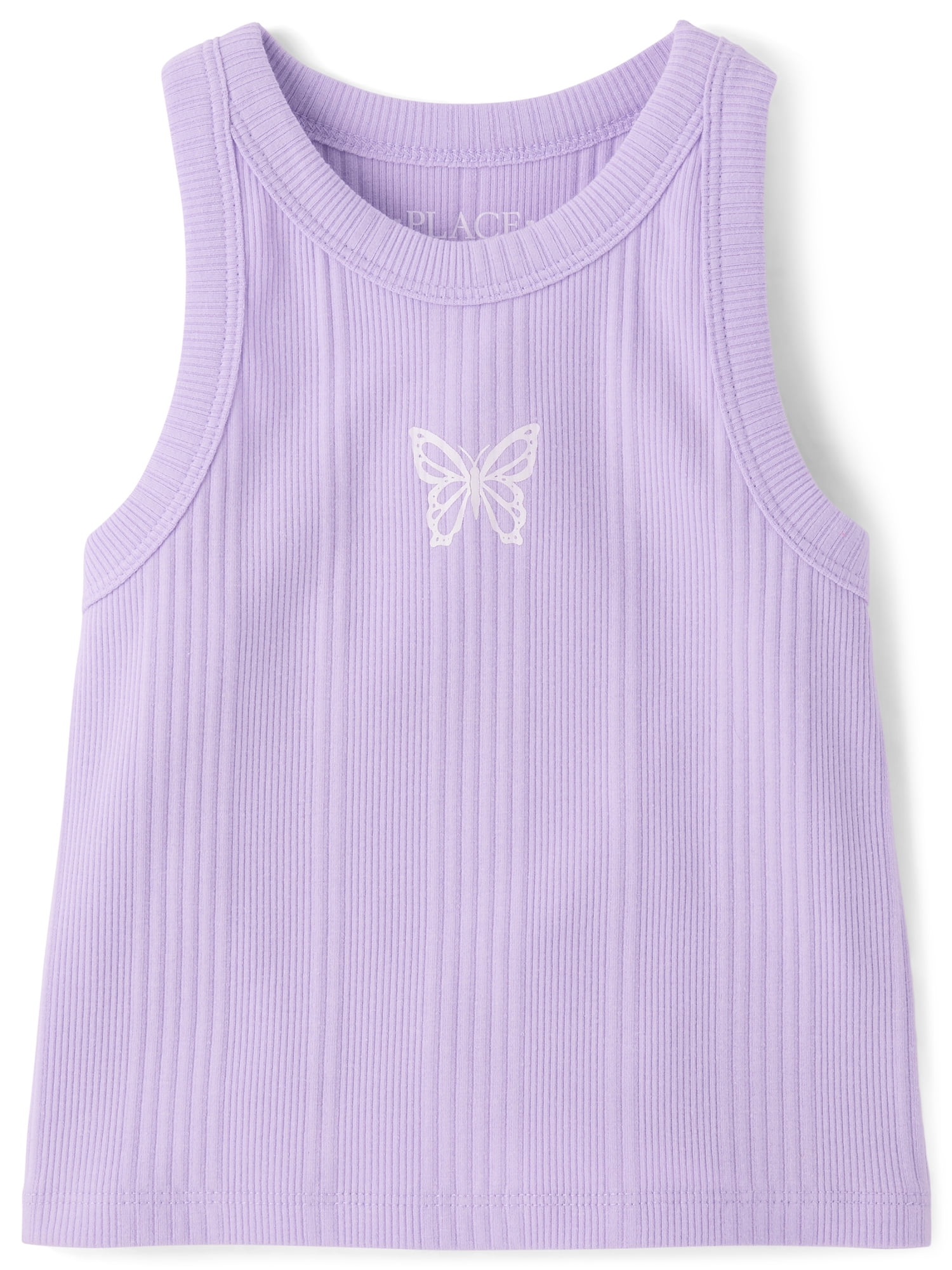The Children's Place Girls Sleeveless Graphic Ribbed Tank Top, Sizes XS-XXL