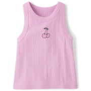 The Children's Place Girls Sleeveless Graphic Ribbed Tank Top, Sizes XS-XXL